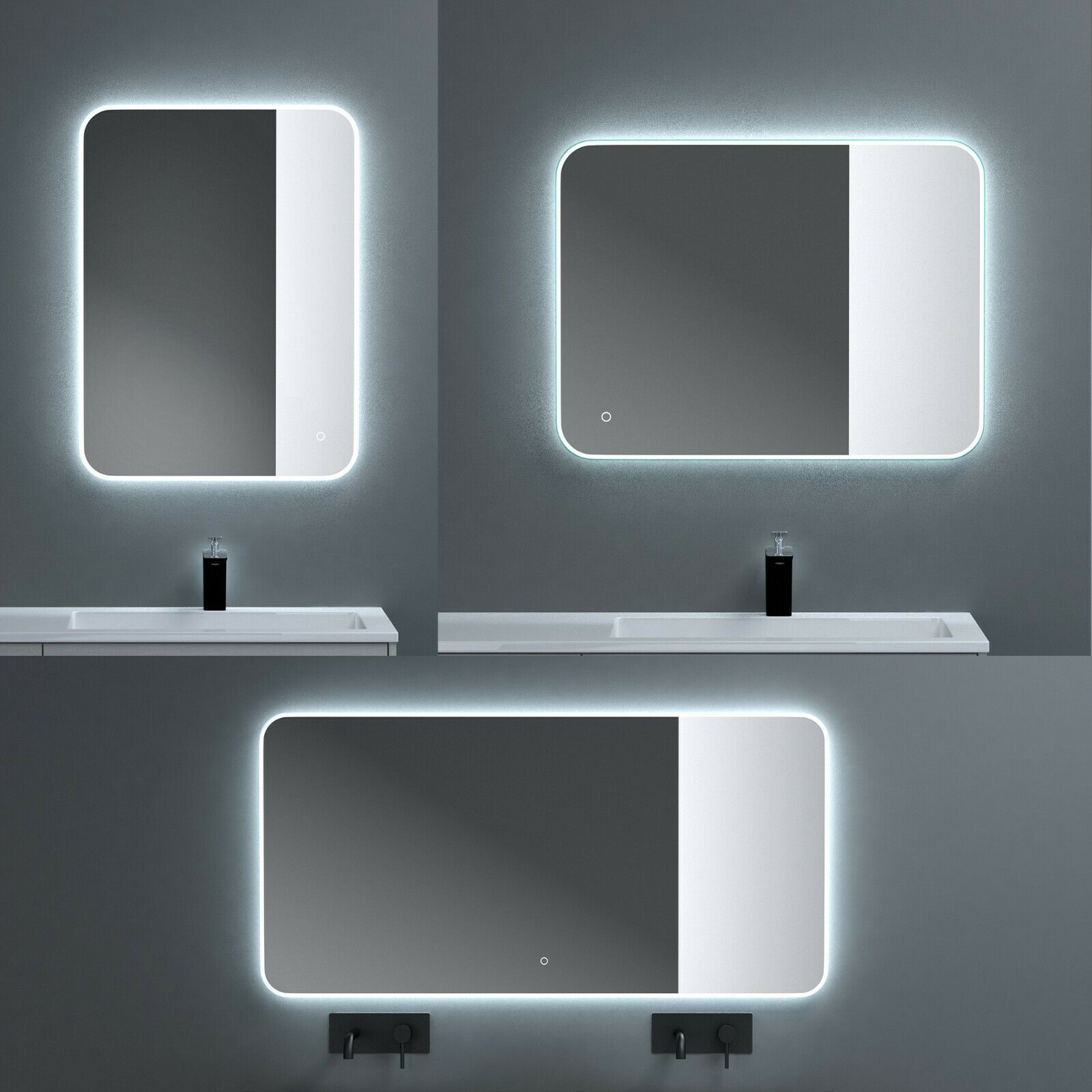 Waschbecken Aufsatzwaschbecken Waschtisch Mineralguss Anthrazit matt