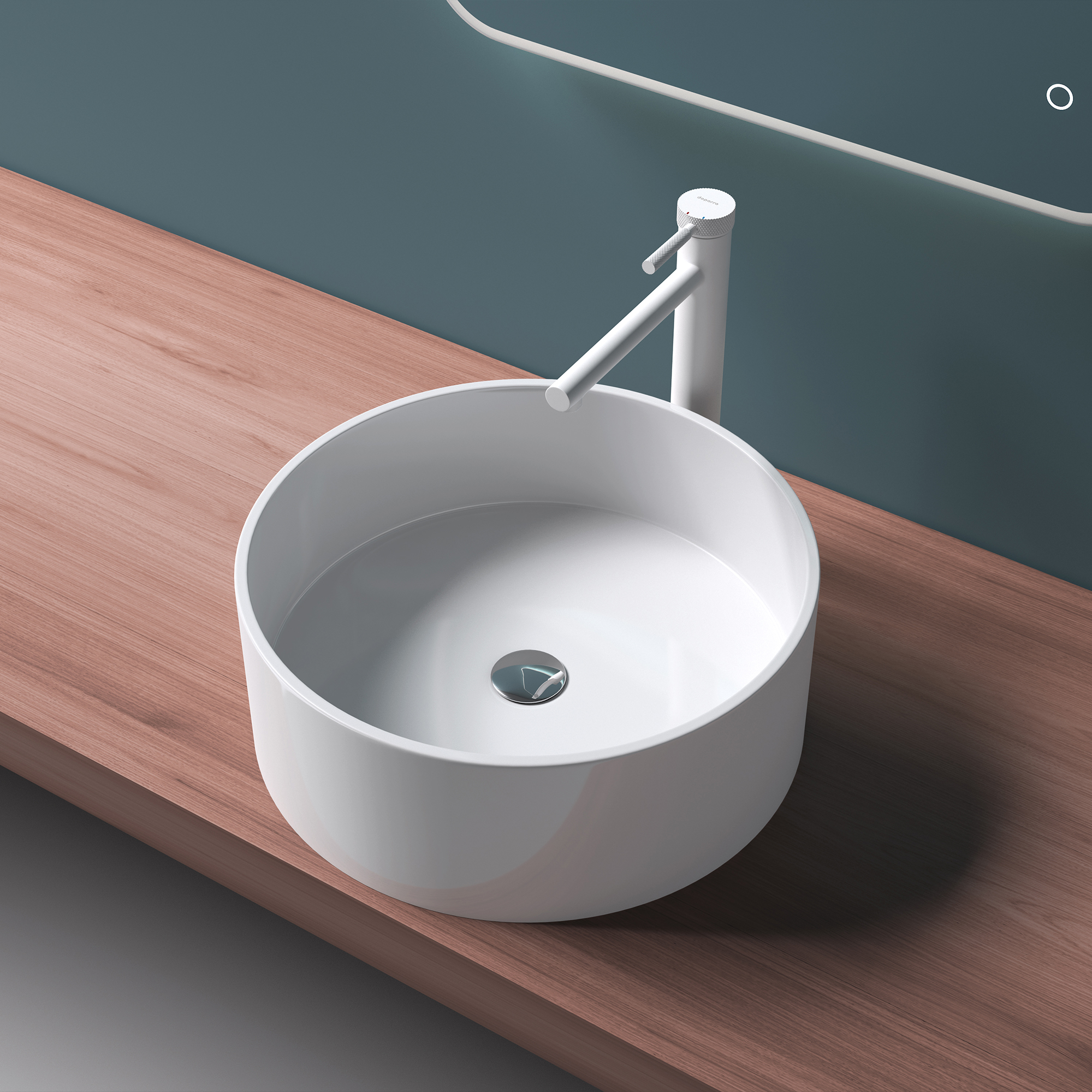 Mineralguss Aufsatzwaschbecken Hänge Gussmarmor Waschbecken Weiß