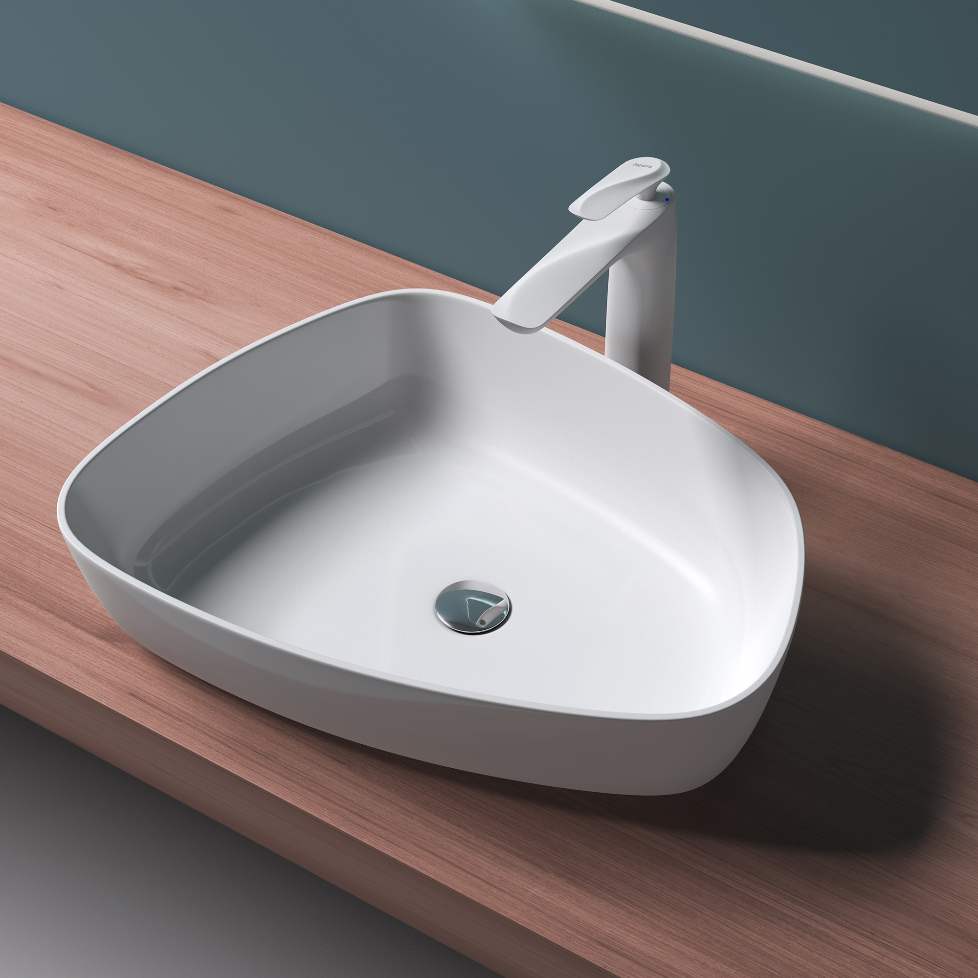 Mineralguss Aufsatzwaschbecken Hänge Gussmarmor Waschbecken Weiß