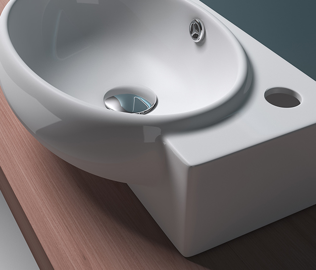 Handwaschbecken Waschschale Waschbecken Waschtisch Gäste WC BR001L mit