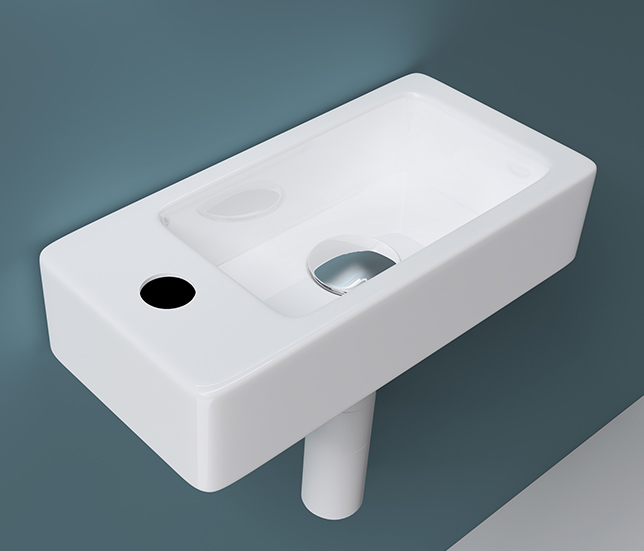 Gäste WC Waschbecken klein Waschtisch Aufsatzwaschbecken Wandmontage