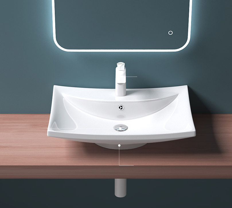 Keramik Waschbecken Hängewaschbecken Aufsatzwaschbecken Waschtisch weiß