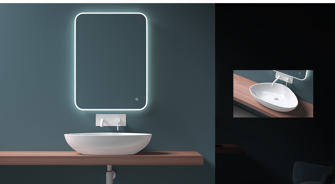 Keramik Waschschale Wandmontage weiß Waschbecken Waschtisch