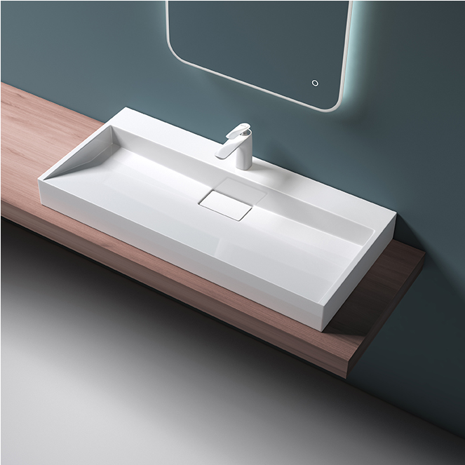 Mineralguss Aufsatzwaschbecken Hänge Gussmarmor Waschbecken Weiß