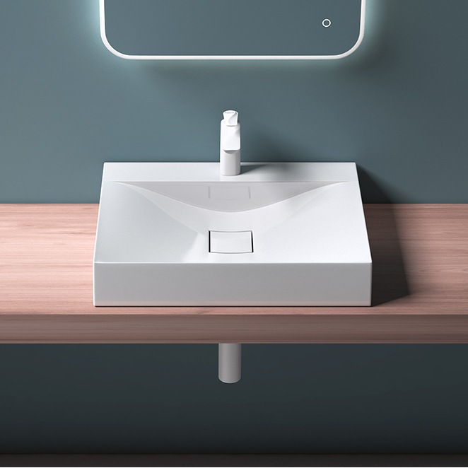 Mineralguss Waschbecken Aufsatzwaschbecken Hängebecken Gussmarmor